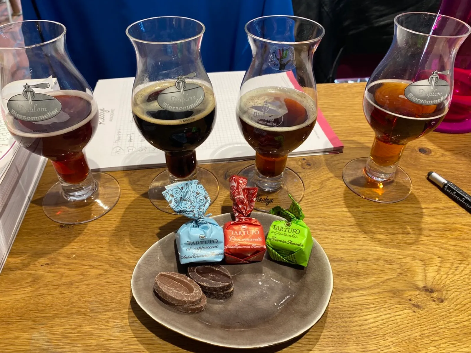 Beer and chocolate pairing session