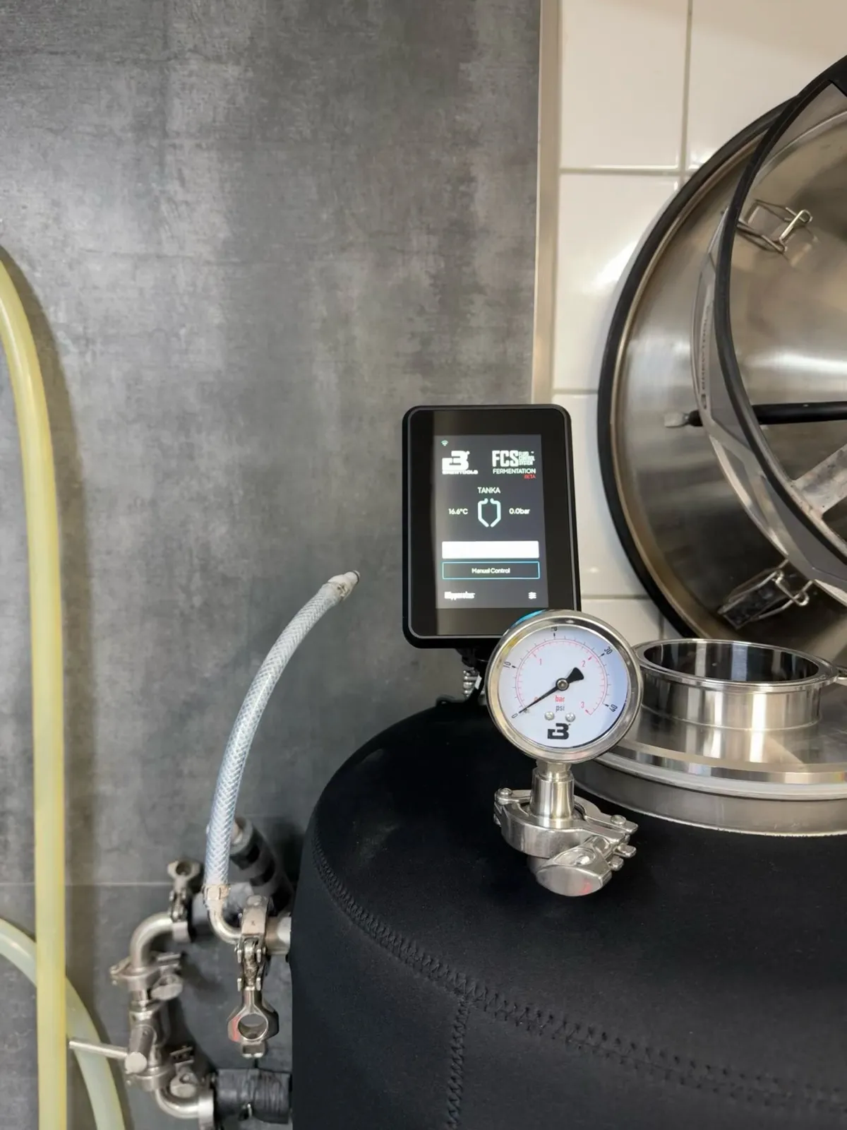 FCS display on fermenter