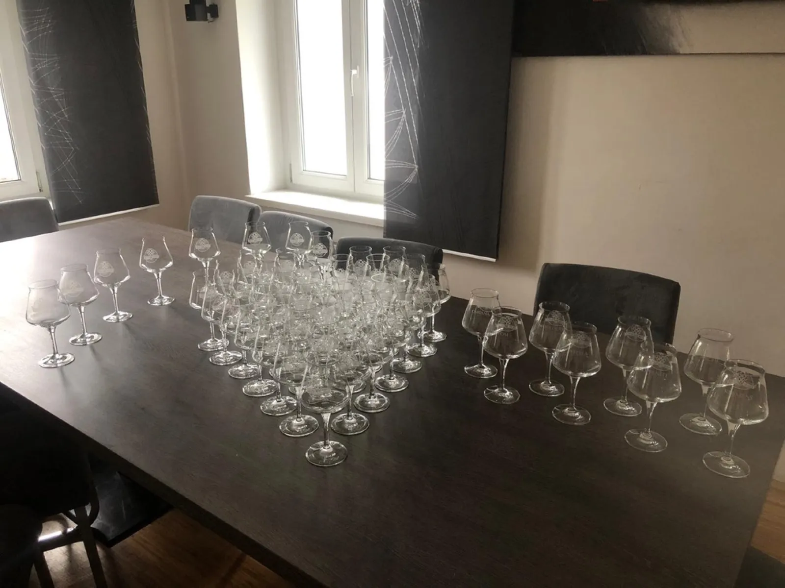 Collection of engraved glasses